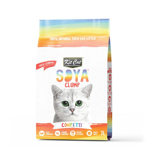 Kit Cat Soya Clump Soybean Cat Litter - Confetti (7 Litres)
