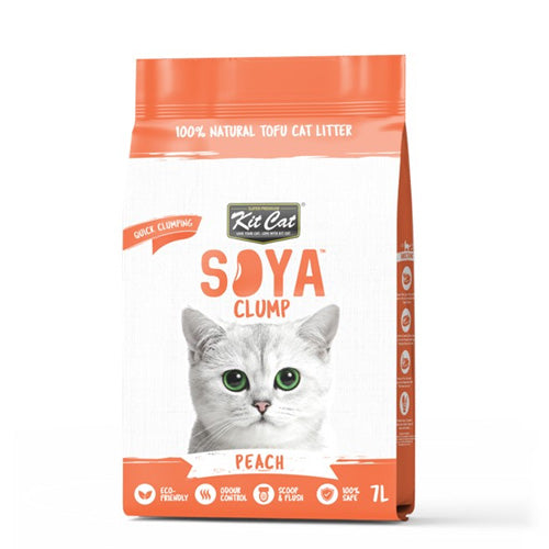 Kit Cat Soya Clump Soybean Cat Litter - Peach (7 Litres)
