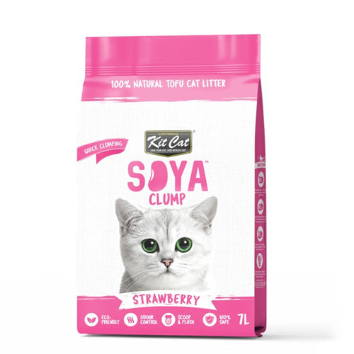 Kit Cat Soya Clump Soybean Cat Litter - Strawberry (7 Litres)