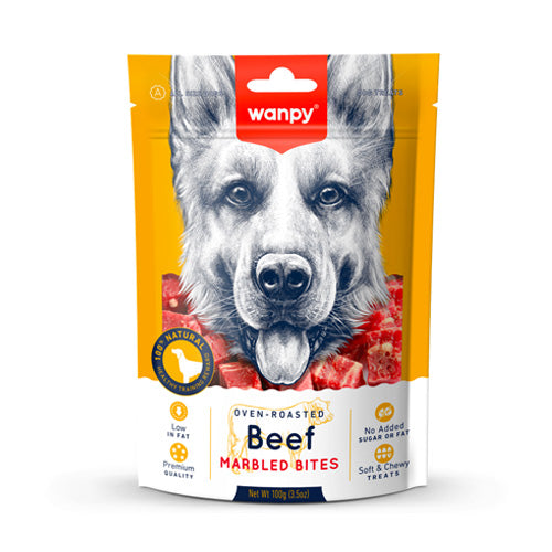 Wanpy® Oven-Roasted Beef Marbled Bites 100g