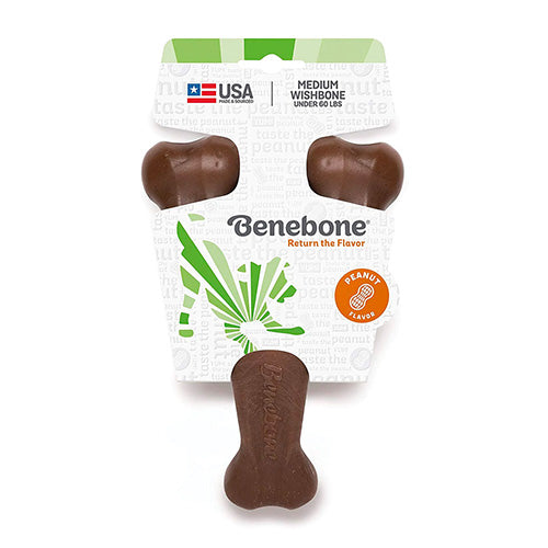 Benebone Wishbone Peanut Chew Dog Toy