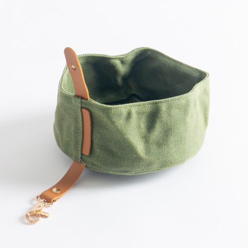 Canvas Pet Feeder Bowl