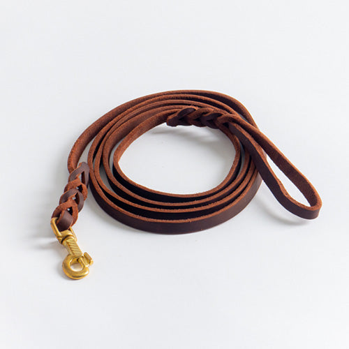 Tuscan Tan Leather Long Leash