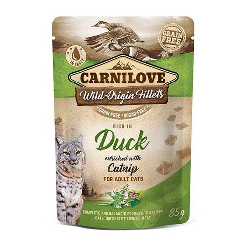 Carnilove Duck Enriched With Catnip For Adult Cats (Wet Food Pouches)