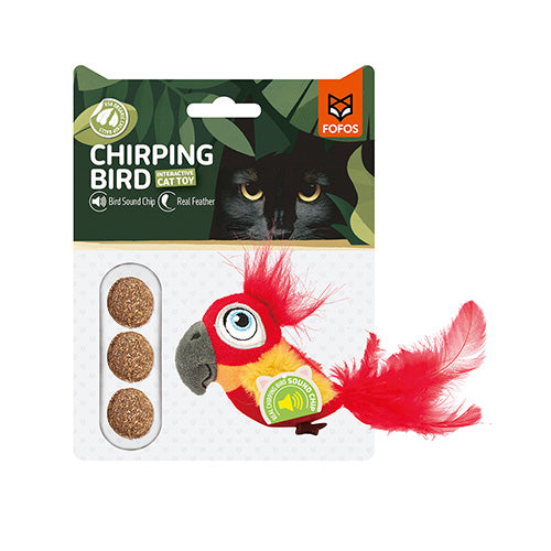 FOFOS Chirping Bird Interactive Cat Toy