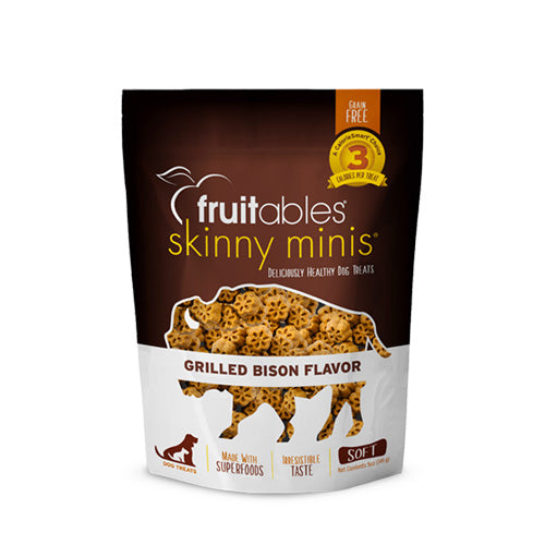 Fruitables® Skinny Minis Grilled Bison Flavor Dog Treats - Pooch Pet Stores LLC