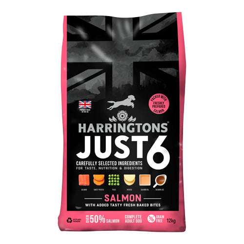 Harringtons Just 6 Salmon Grain Free Adult Dry Dog Food