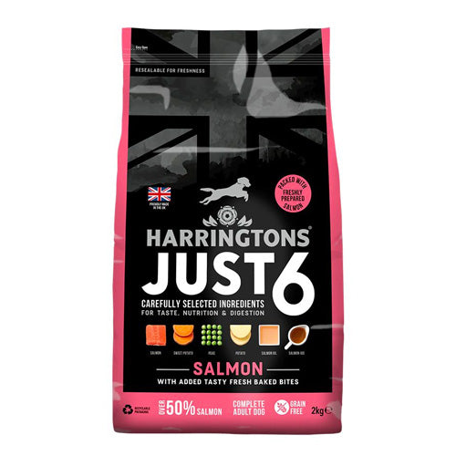Harringtons Just 6 Salmon Grain Free Adult Dry Dog Food