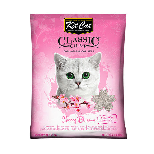 Kit Cat Classic Clump Cat Litter – Cherry Blossom (10 Litres)