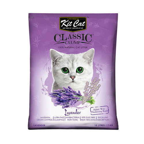 Kit Cat Classic Clump Cat Litter – Lavender (10 Litres)