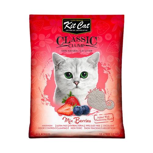 Kit Cat Classic Clump Cat Litter – Mix Berries (10 Litres)