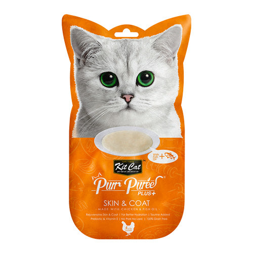 Kit Cat Purr Puree Plus+ Chicken & Fish Oil