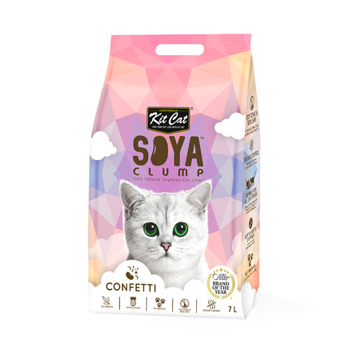 Kit Cat Soya Clump Soybean Cat Litter - Confetti (7 Litres)