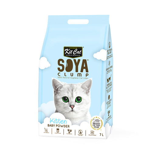 Kit Cat Soya Clump Soybean Cat Litter - Kitten Baby Powder (7 Litres)