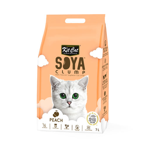 Kit Cat Soya Clump Soybean Cat Litter - Peach (7 Litres)