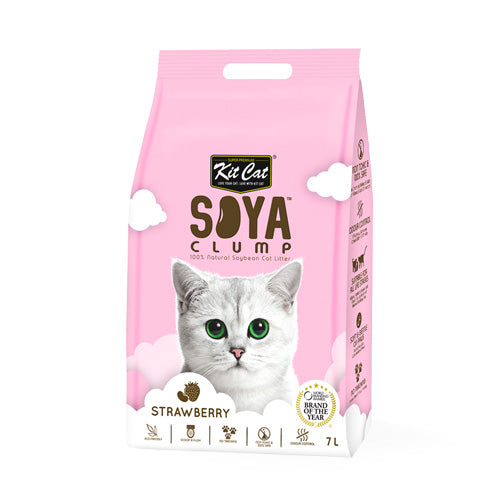 Kit Cat Soya Clump Soybean Cat Litter - Strawberry (7 Litres)