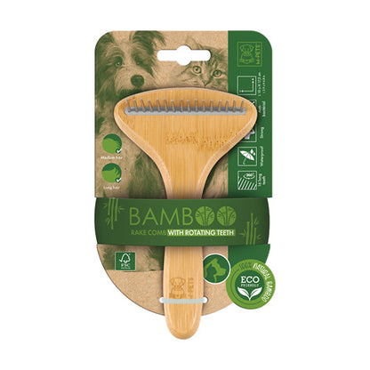 M-PETS Bamboo Rake Comb