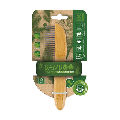 M-PETS Bamboo Regular Comb