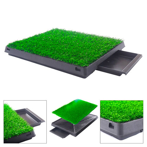 M-PETS Grass Mat Training Pad With Tray