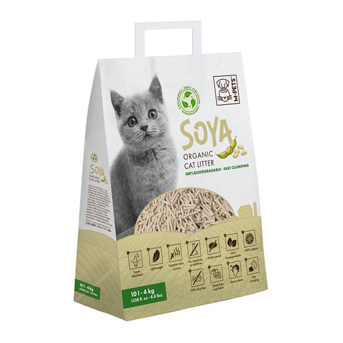 M-PETS Soya Organic Cat Litter - Non Scented (10 Litres)