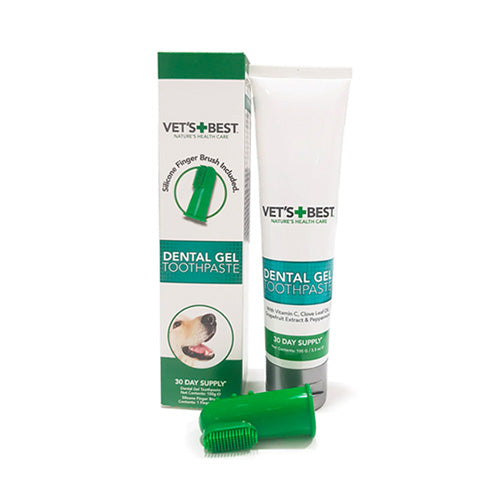 Vet's Best® Dental Gel Toothpaste with Silicone Finger Brush