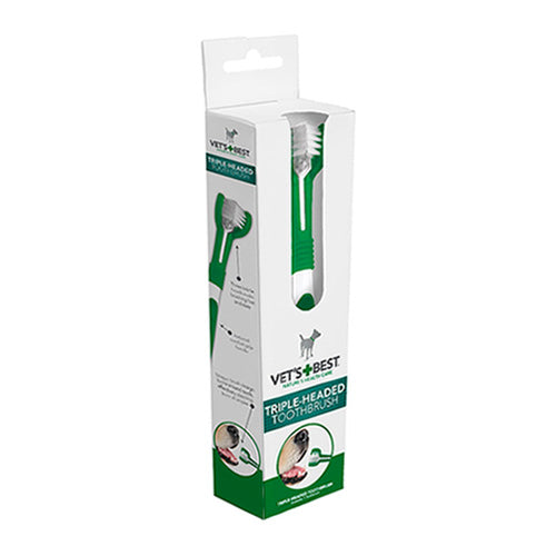 Vet's Best® Triple Headed Toothbrush for Dogs