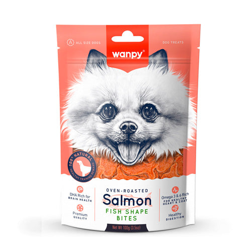 Wanpy® Oven-Roasted Salmon Fish Shape Bites 100g