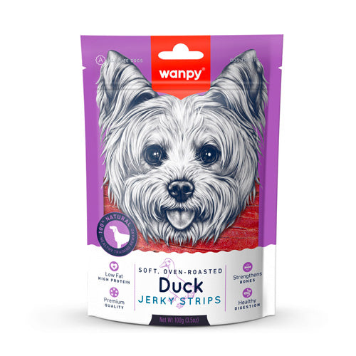 Wanpy® Soft Oven-Roasted Duck Jerky Strips 100g