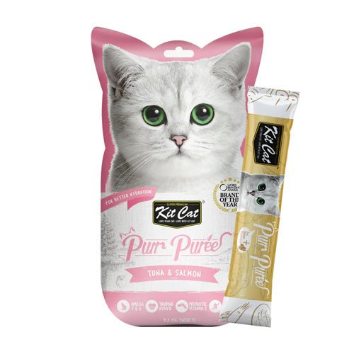 Kit Cat Purr Puree Tuna and Salmon - Pooch Pet Stores