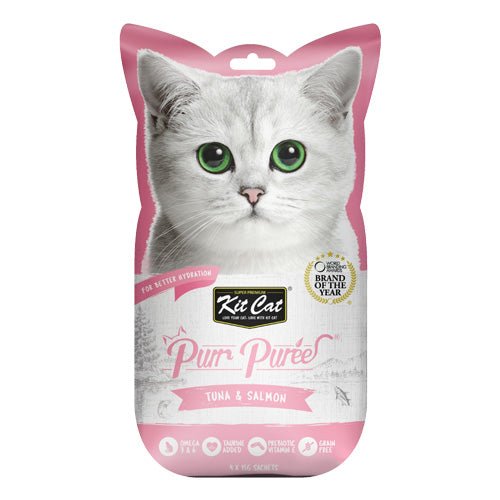 Kit Cat Purr Puree Tuna and Salmon - Pooch Pet Stores