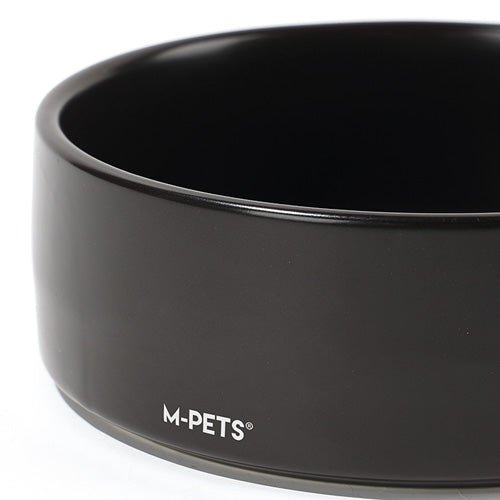 M - PETS OPERA Ceramic Bowls with Bamboo Stand - Pooch Pet Stores