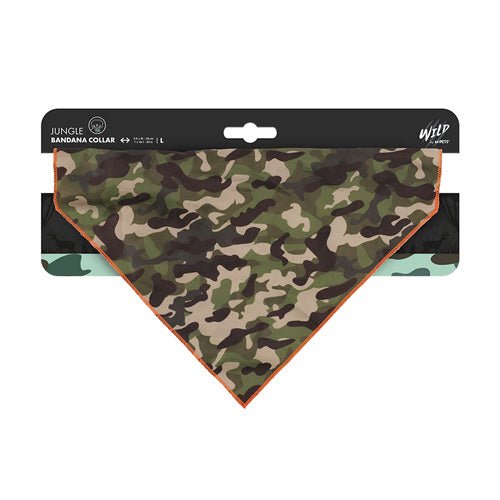M - Pets Wild Jungle Bandana Dog Collar - Pooch Pet Stores