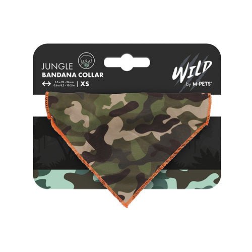 M - Pets Wild Jungle Bandana Dog Collar - Pooch Pet Stores