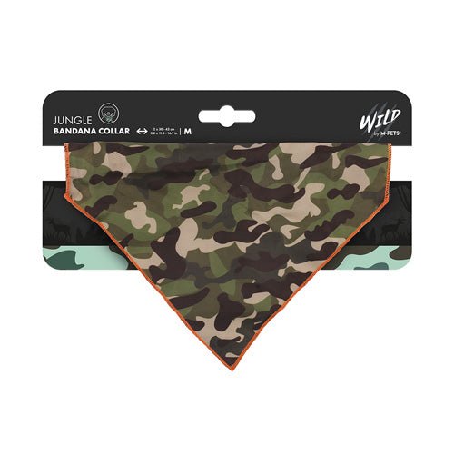 M - Pets Wild Jungle Bandana Dog Collar - Pooch Pet Stores