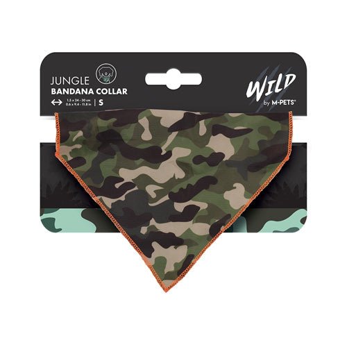 M - Pets Wild Jungle Bandana Dog Collar - Pooch Pet Stores
