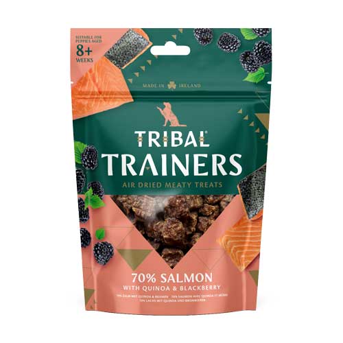 Tribal Trainers Salmon Quinoa & Blackberry Air Dried Dog Treats - Pooch Pet Stores