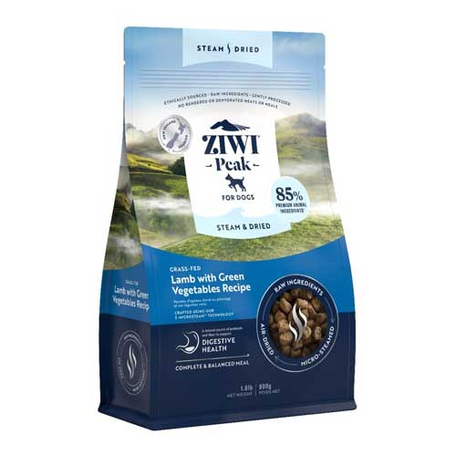 ZIWI Peak Steam & Dried Grass - Fed Lamb with Green Vegetables Recipe - Pooch Pet Stores