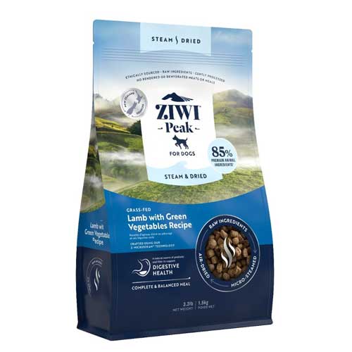 ZIWI Peak Steam & Dried Grass - Fed Lamb with Green Vegetables Recipe - Pooch Pet Stores