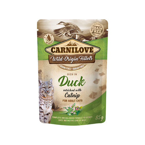 Carnilove Duck Enriched With Catnip For Adult Cats (Wet Food Pouches)