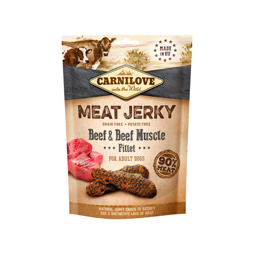 Carnilove Jerky Snack Beef & Beef Muscle Fillet for Adult Dogs