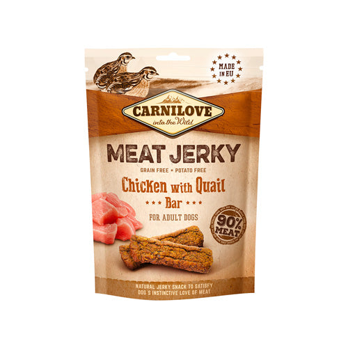 Carnilove Jerky Snack Chicken With Quail Bar for Adult Dogs