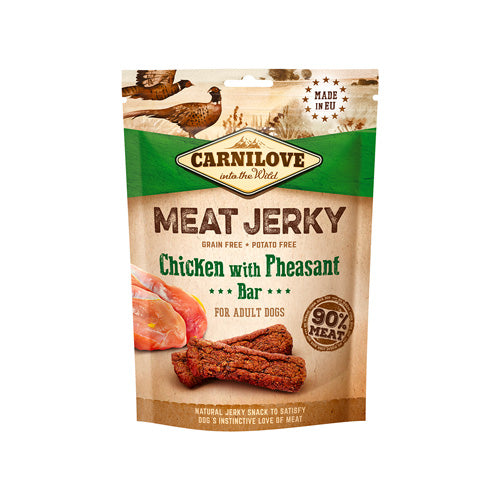 Carnilove Jerky Snack Chicken With Pheasant Bar for Adult Dogs