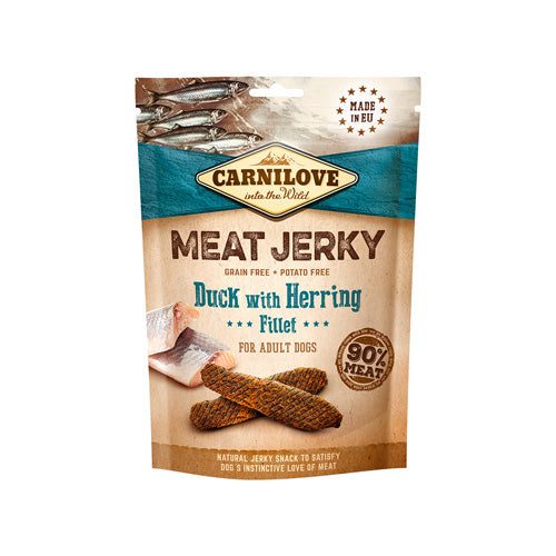 Carnilove Jerky Snack Duck With Herring Fillet for Adult Dogs