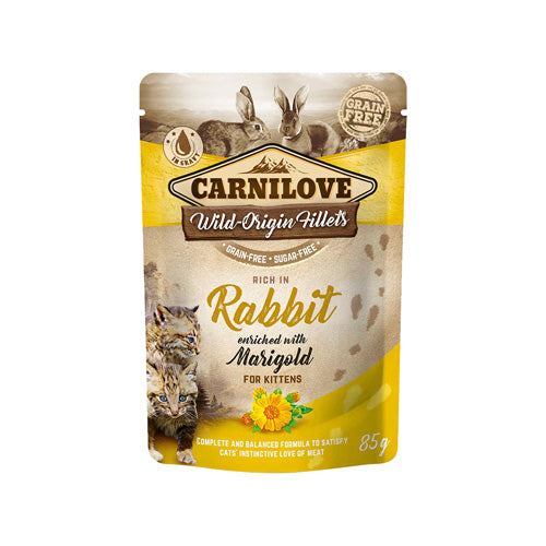 Carnilove Rabbit Enriched With Marigold For Kittens (Wet Food Pouches)