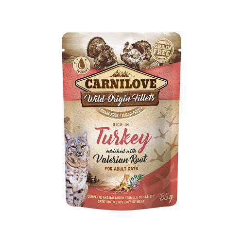 Carnilove Turkey Enriched With Valerian Root for Adult Cats (Wet Food Pouches)