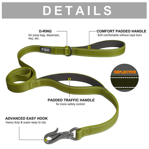 Fida Heavy Duty Dog Leash – Yellow