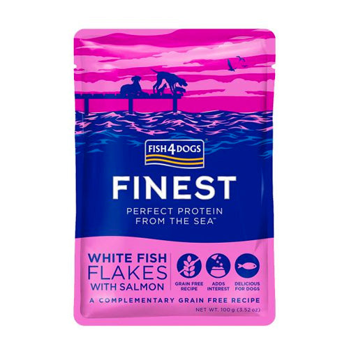 Fish4Dogs® Finest White Fish Flakes With Salmon 100g