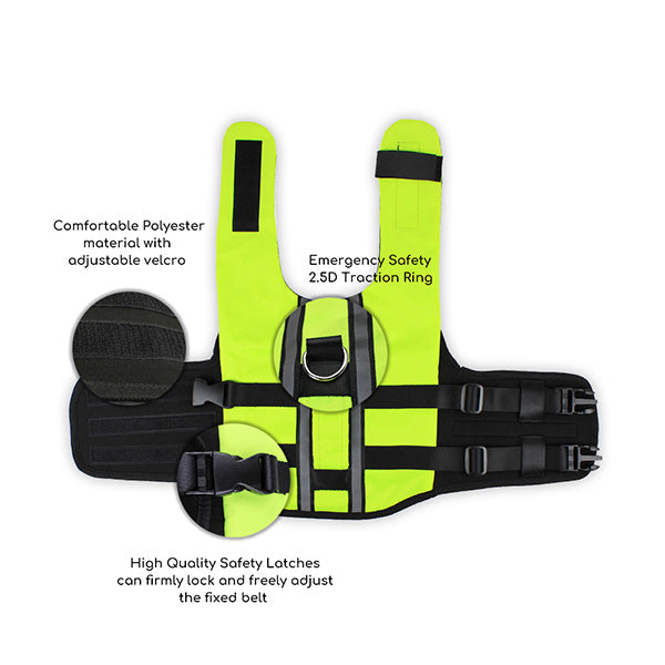 Bay Reflective Life Jacket Harness for dogs - Pooch Pet Stores LLC